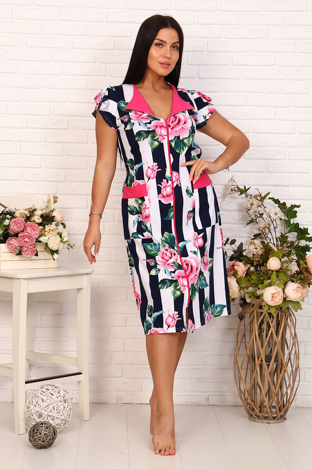 Халат 39003 - малина