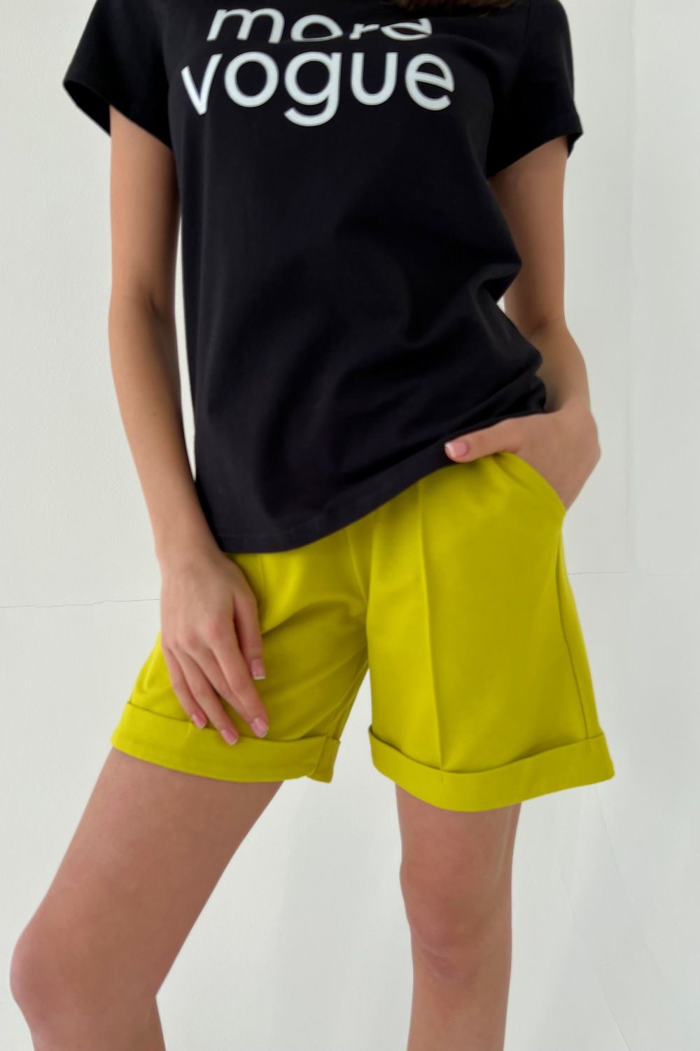 Шорты 8190 - желто-горчичный