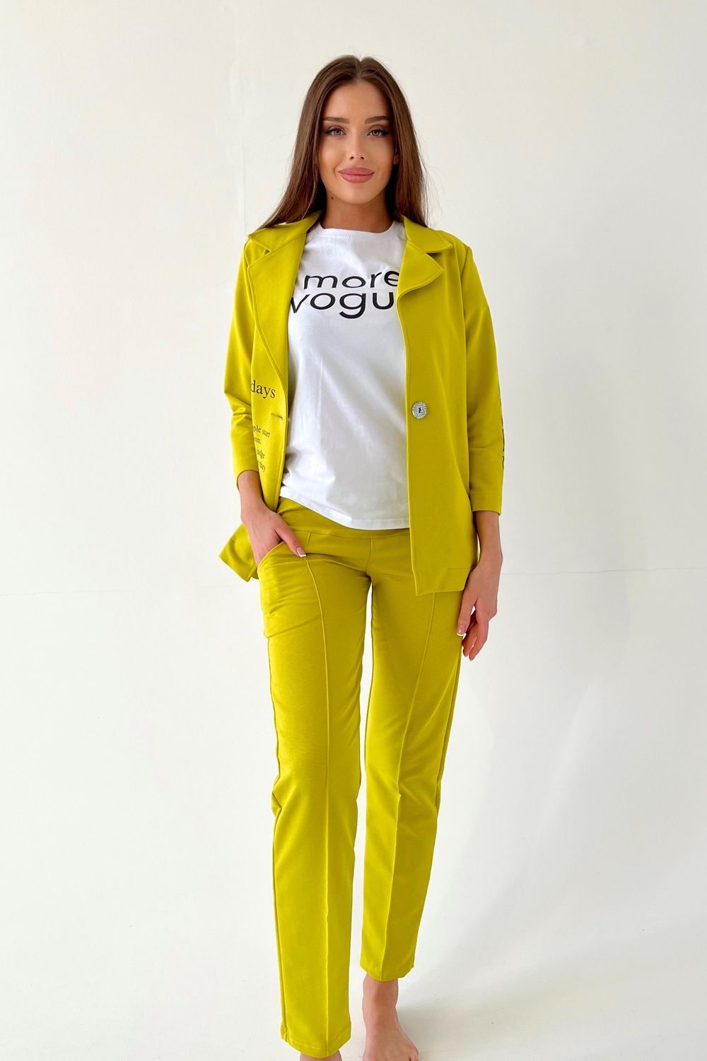 Брюки 8192 - желто-горчичный