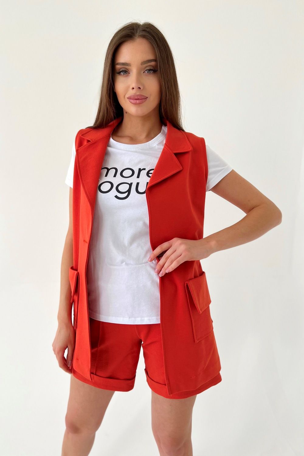 Жилет 8191 - терракот