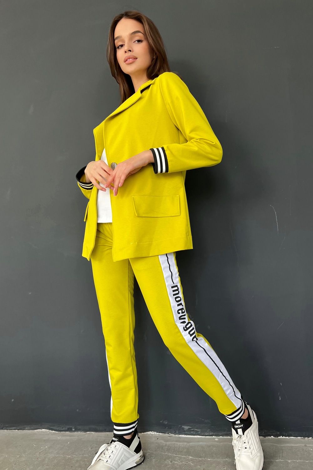 Брюки 8187 - желто-горчичный