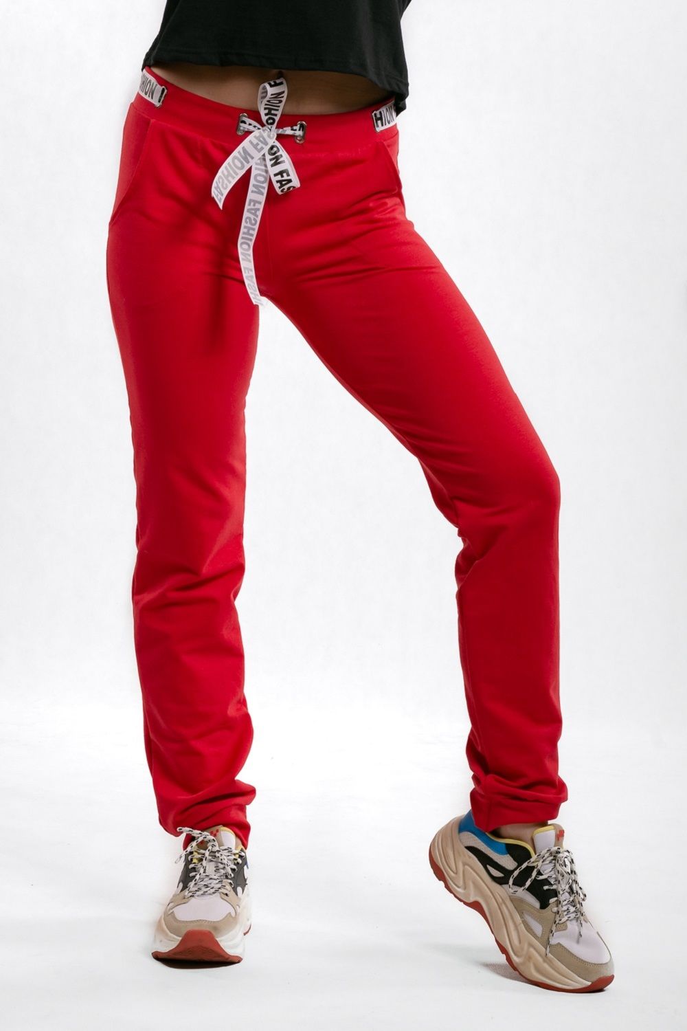 Брюки Бомба - красный