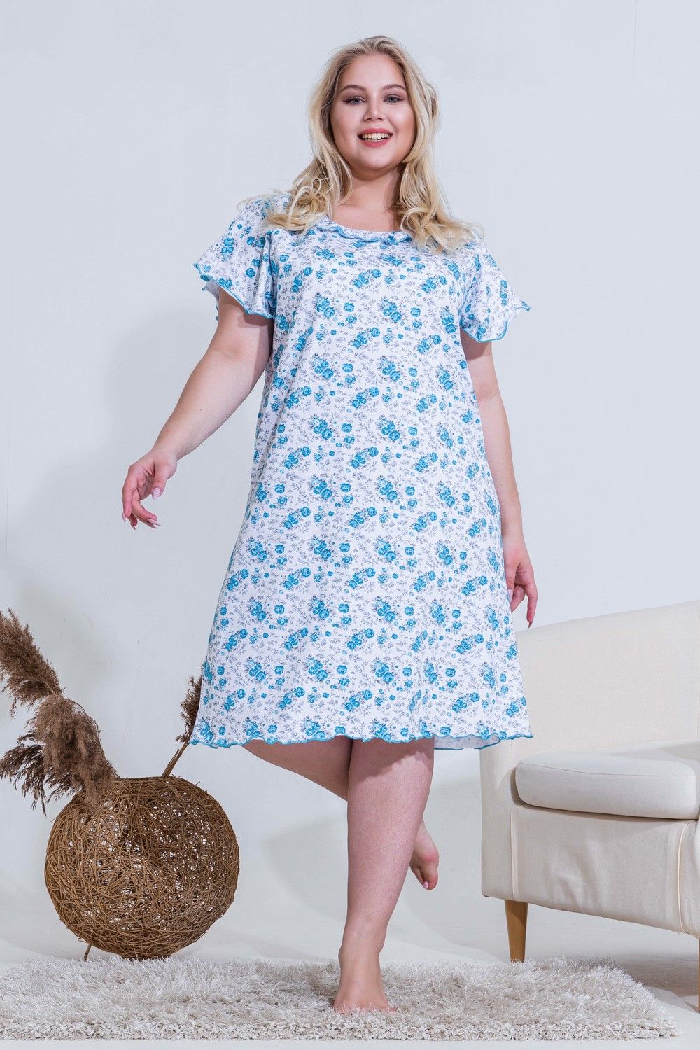 Сорочка 21533 - голубой