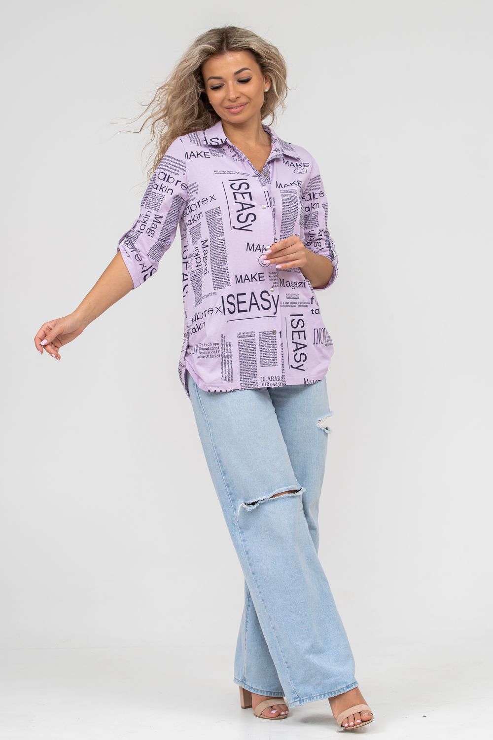 Туника 36544 - сиреневый