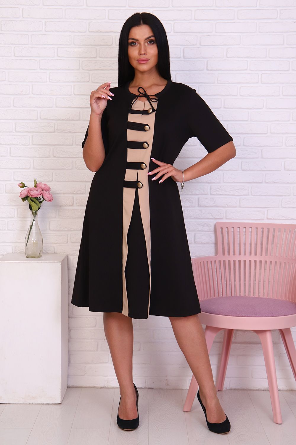 Платье 31648 - коричневый