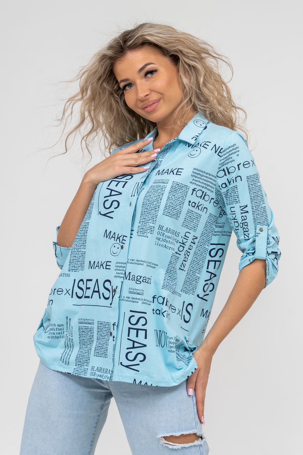 Туника 36544 - голубой