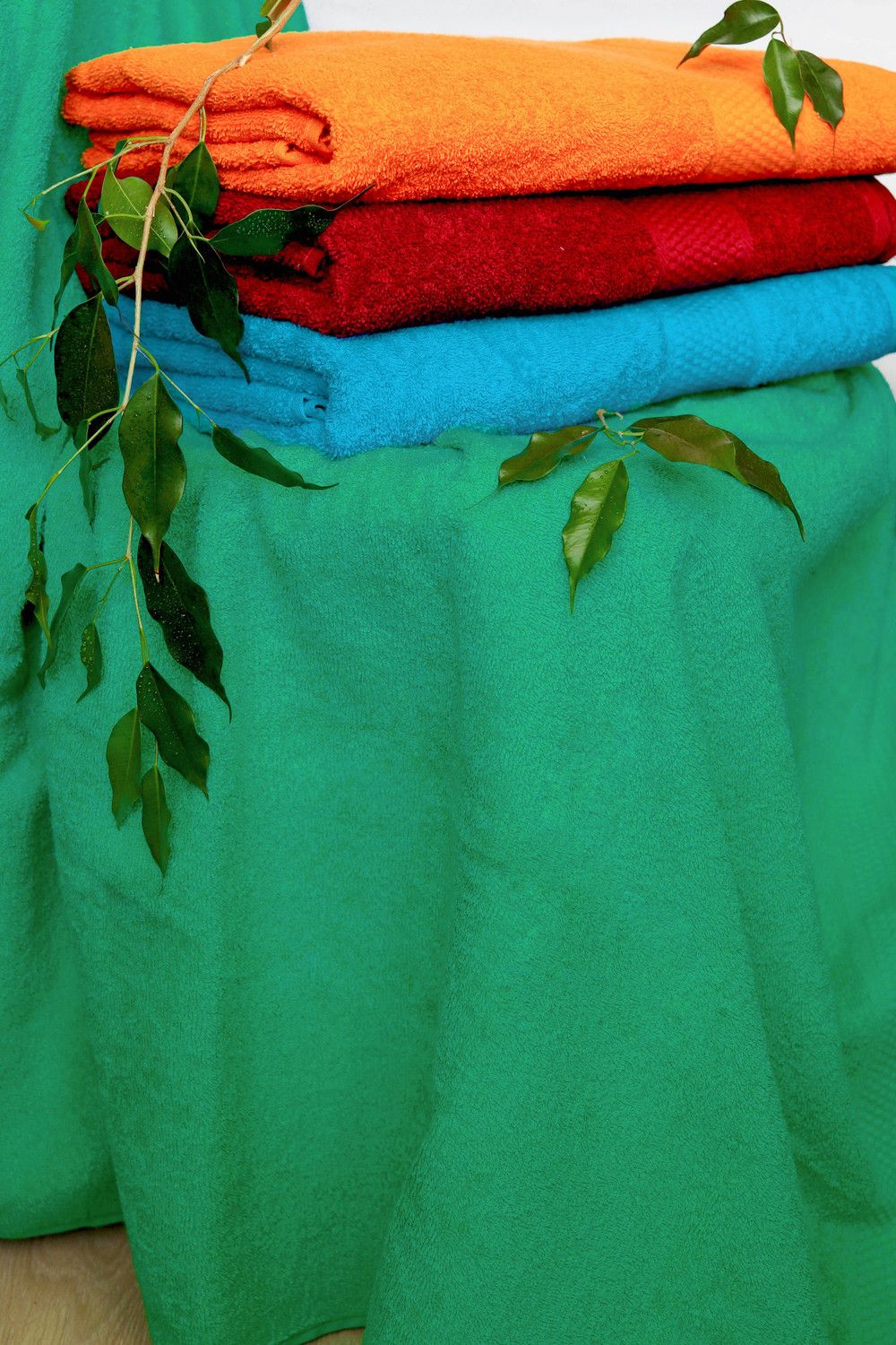 Полотенце махровое 100-150 BS 34007 - ярко-зеленый