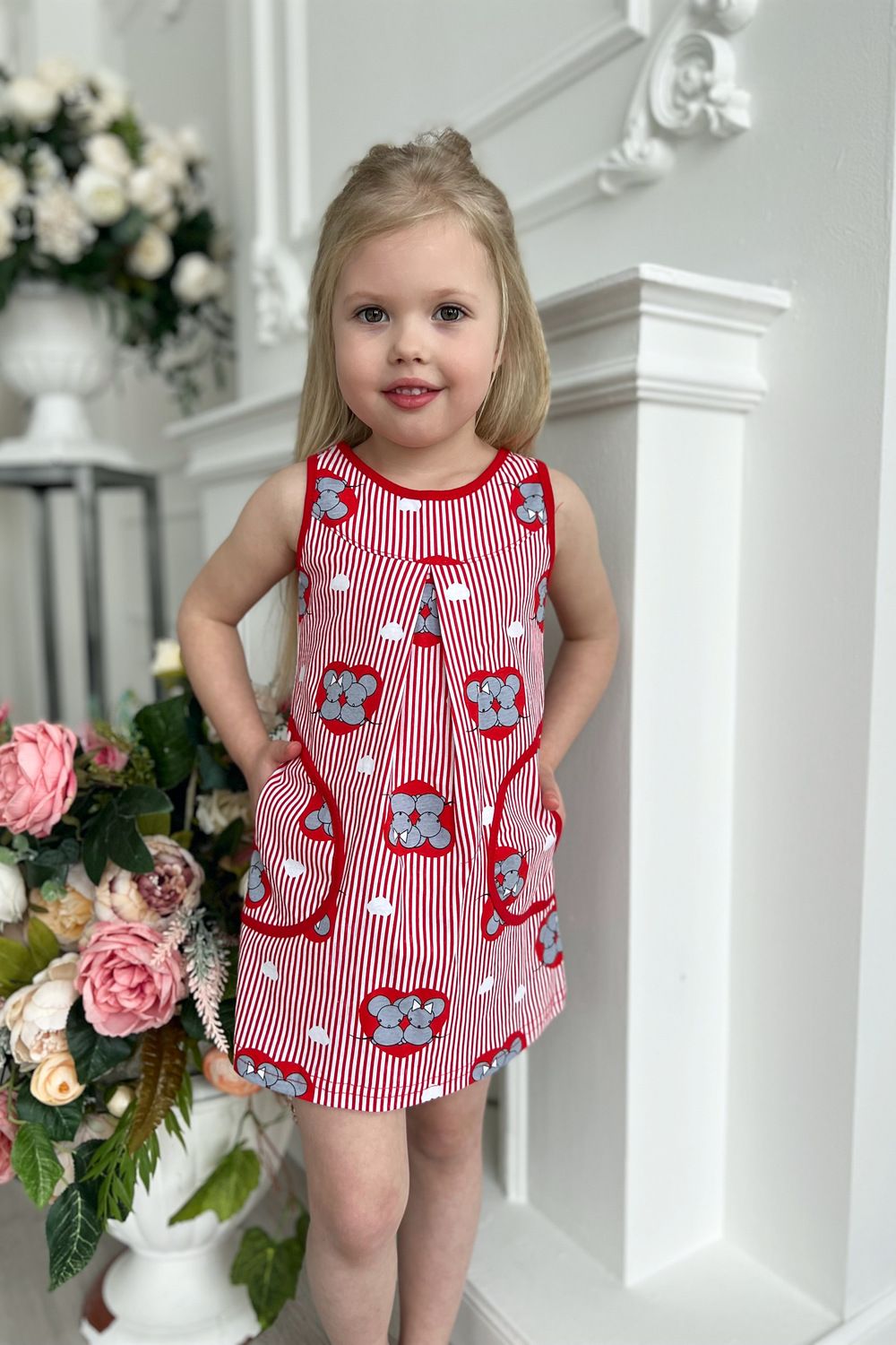 Сарафан 5105 детский - красный