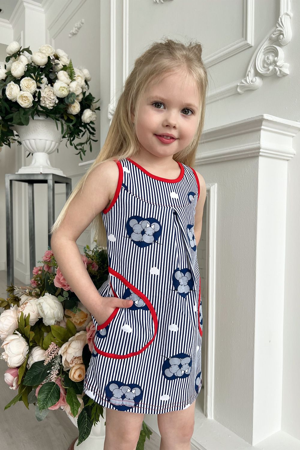 Сарафан 5105 детский - синий