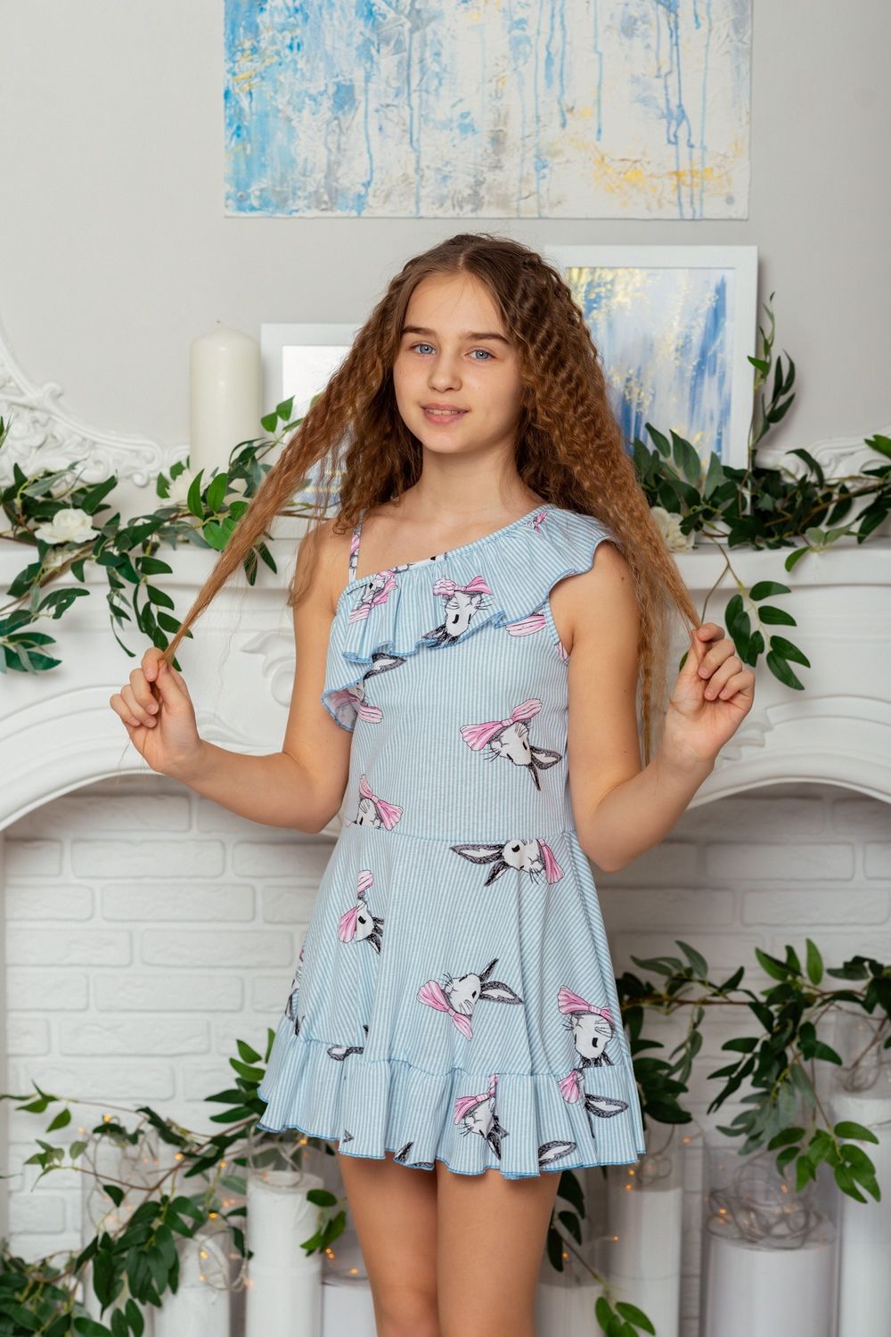 Сарафан 5113 детский - голубой