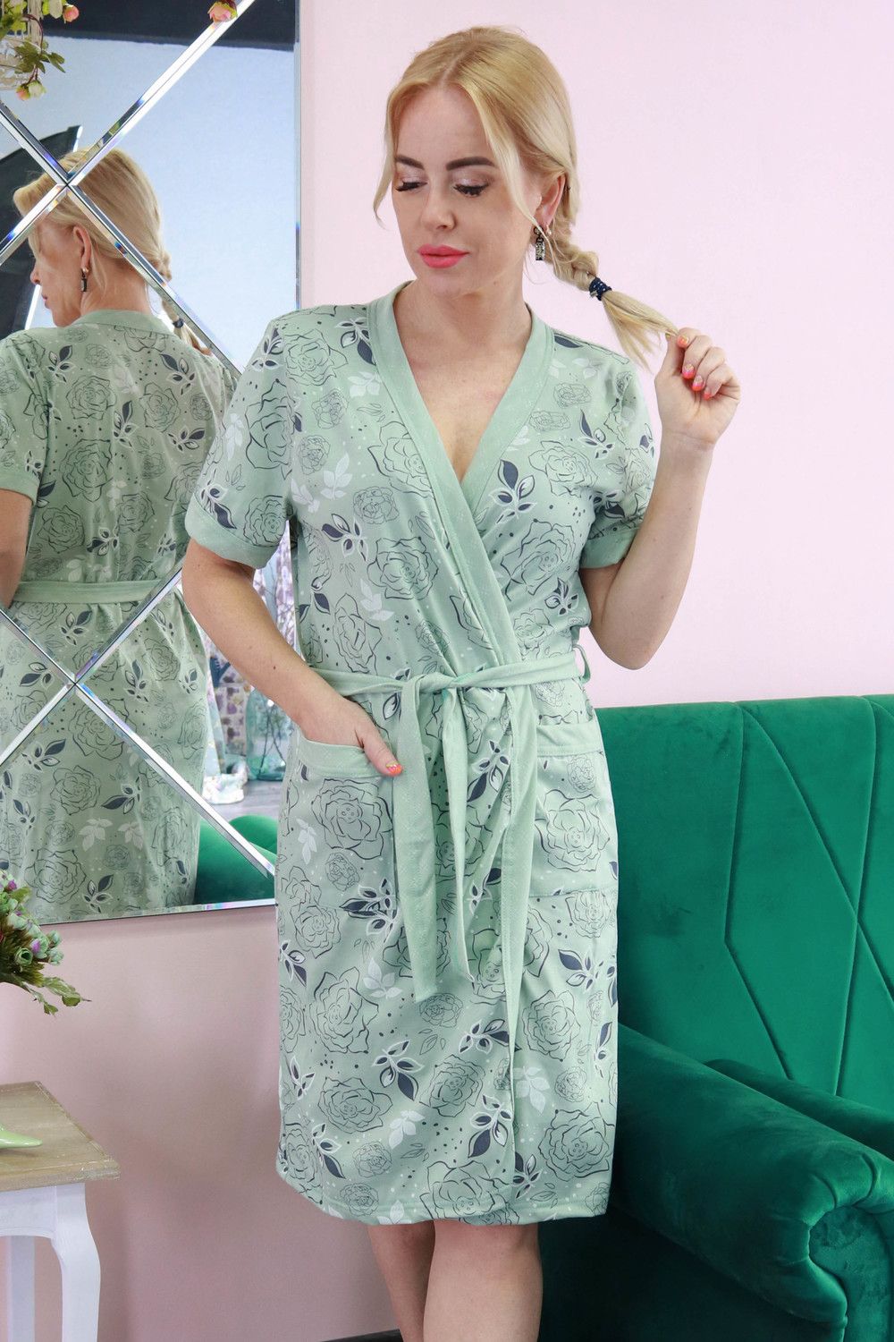 Халат 30533 - зеленый