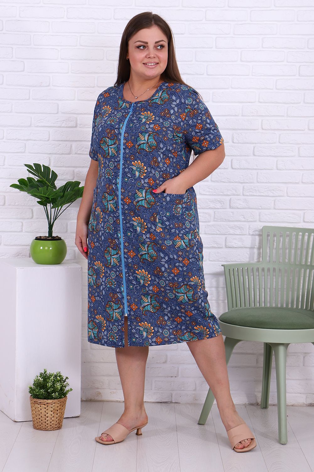 Халат 6284 - синий