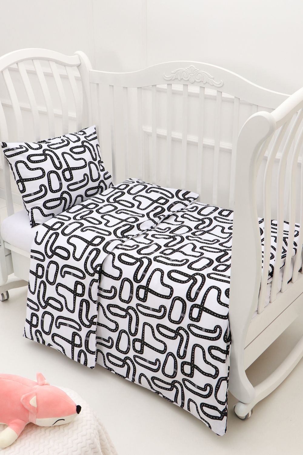 КПБ с простыней на резинке арт. КПБ-ПР/дорога