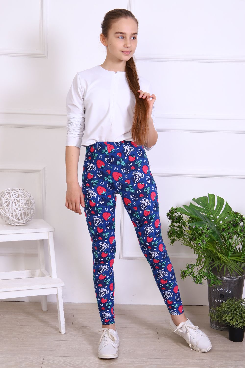 Легинсы 22021 детские - василек