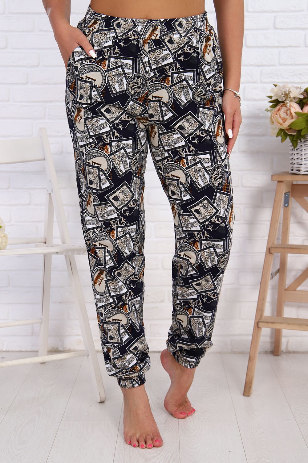 Брюки 36555 - коричневый