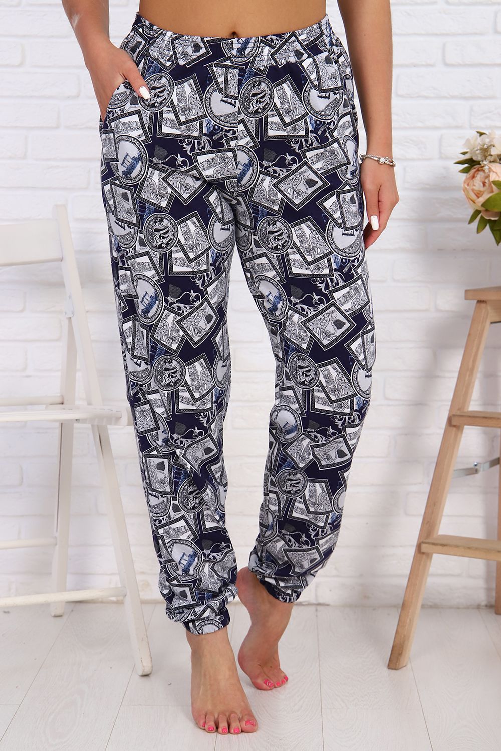 Брюки 36555 - серый