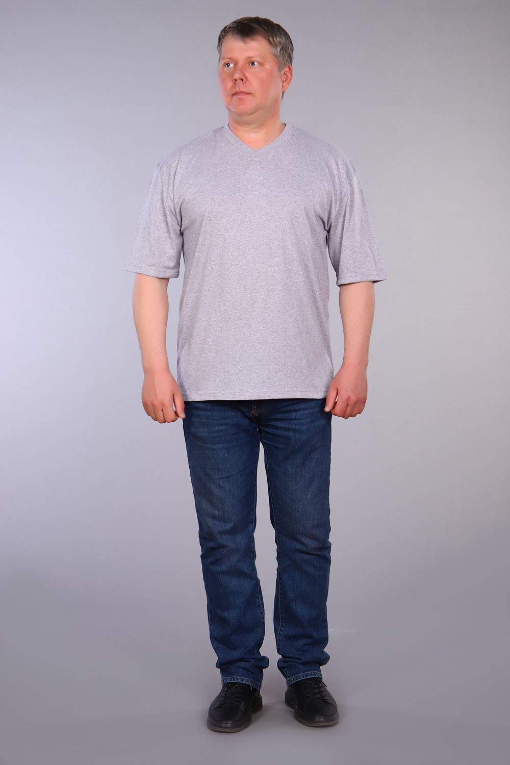 Футболка 6053 - серый меланж