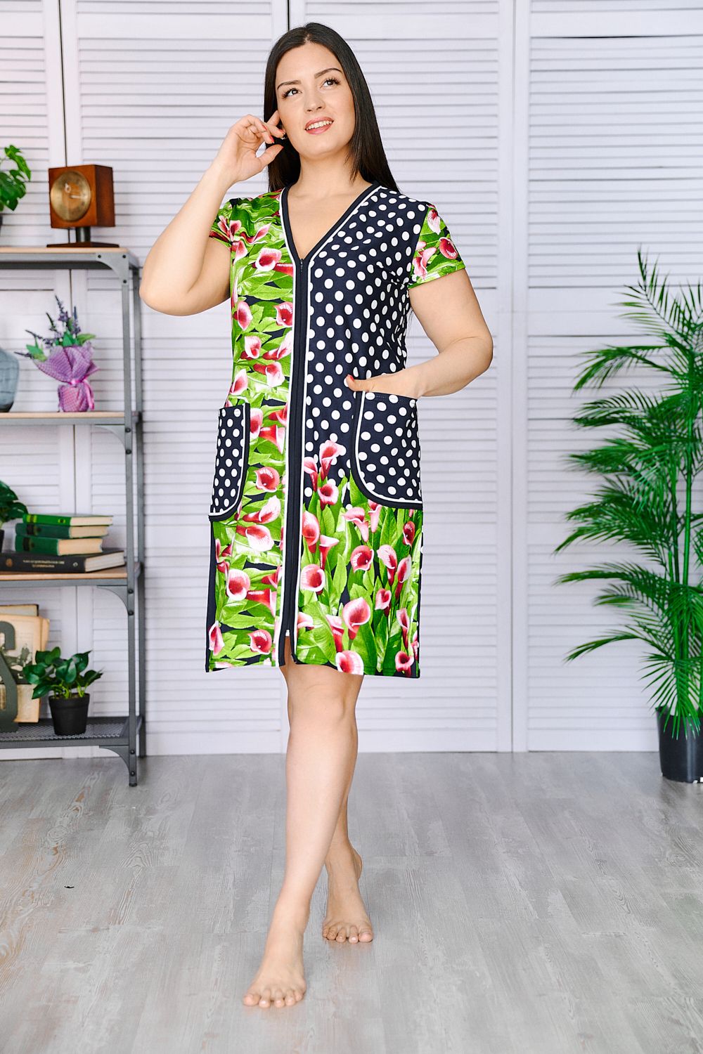 Халат 39014 - красный