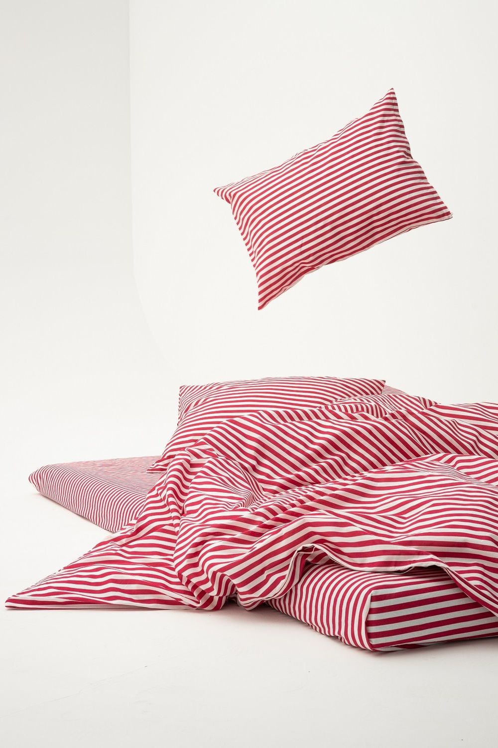 КПБ Urban Family Малиновый полоса перкаль