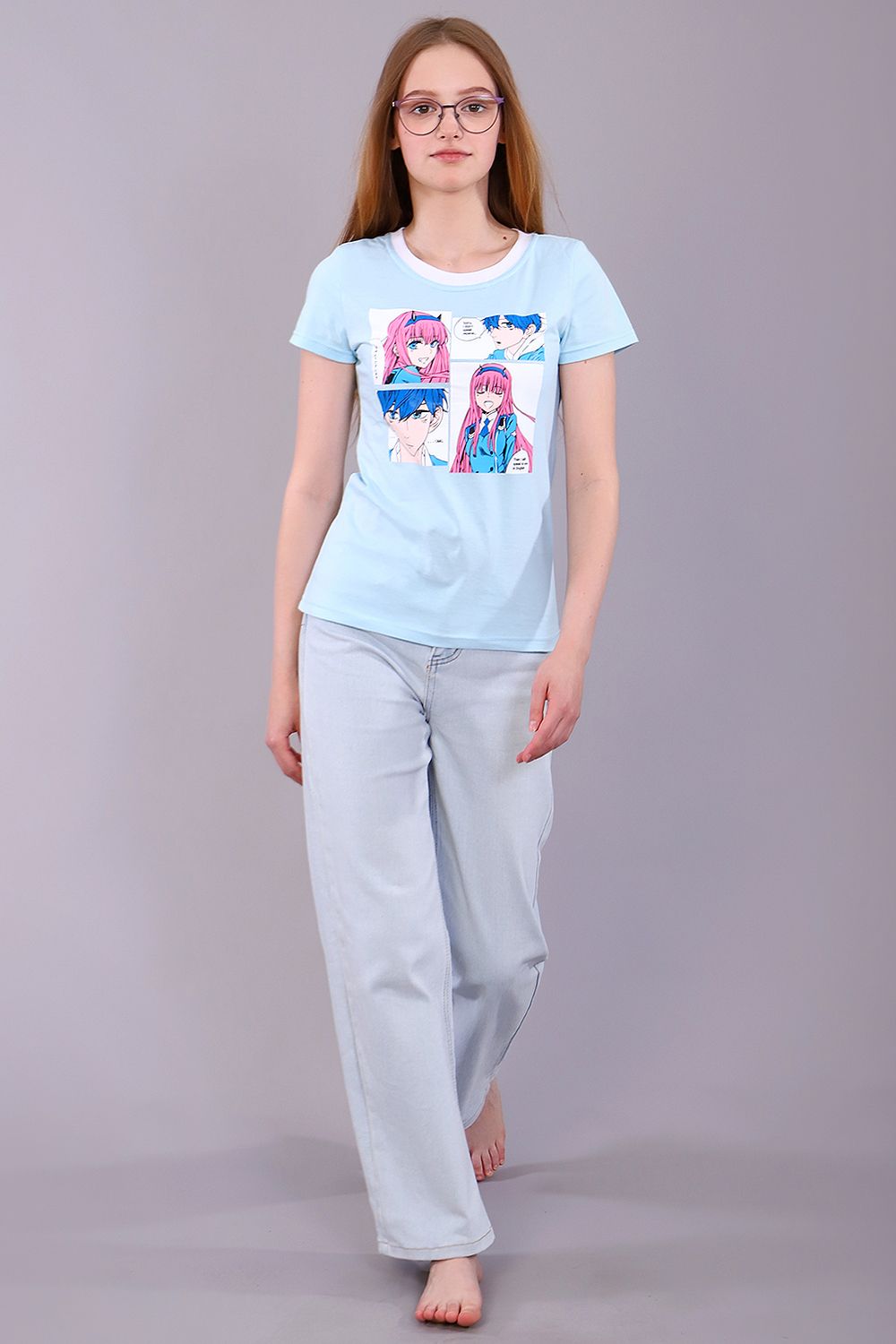 Футболка 15309 - голубой