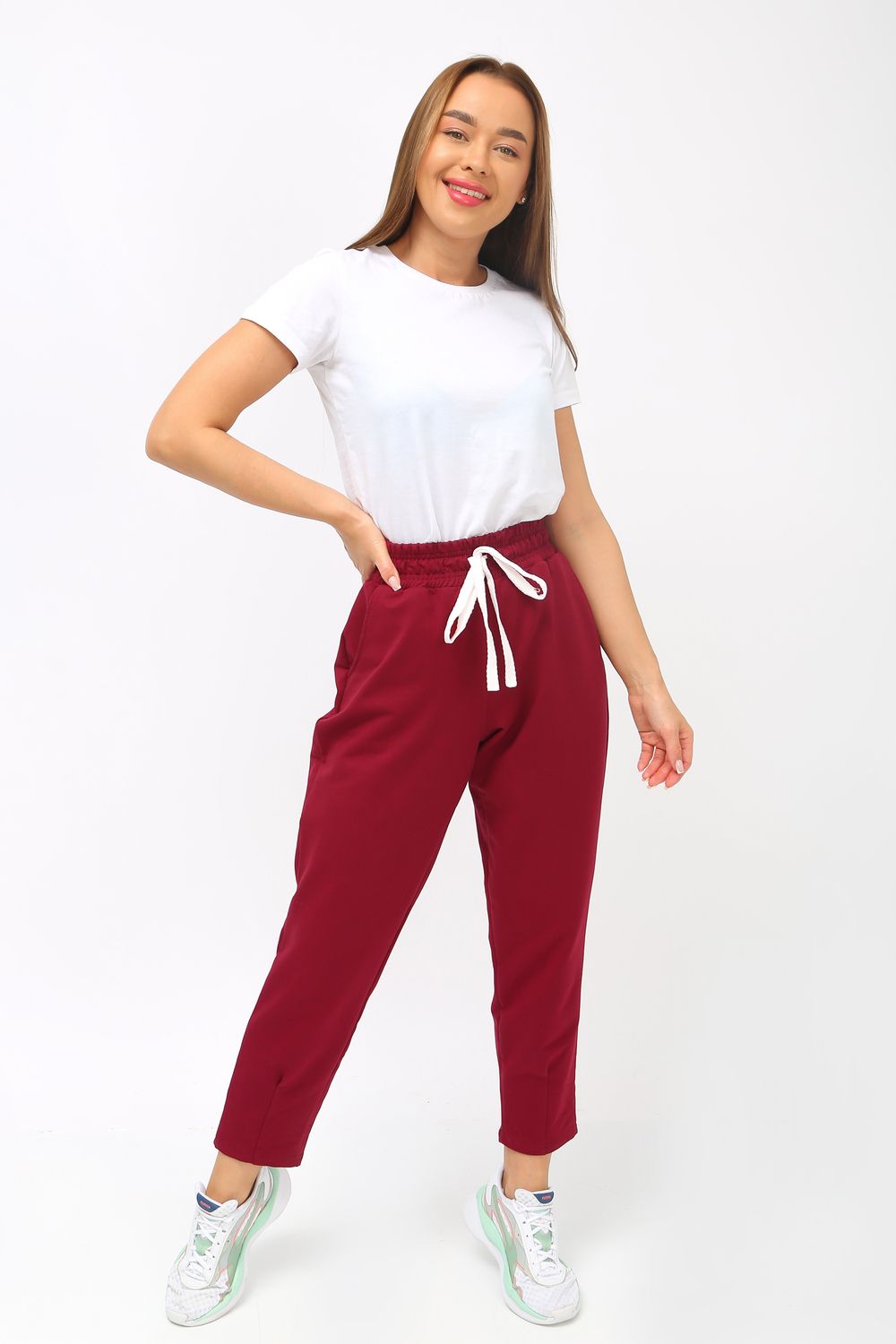 Брюки 22219 - бордовый