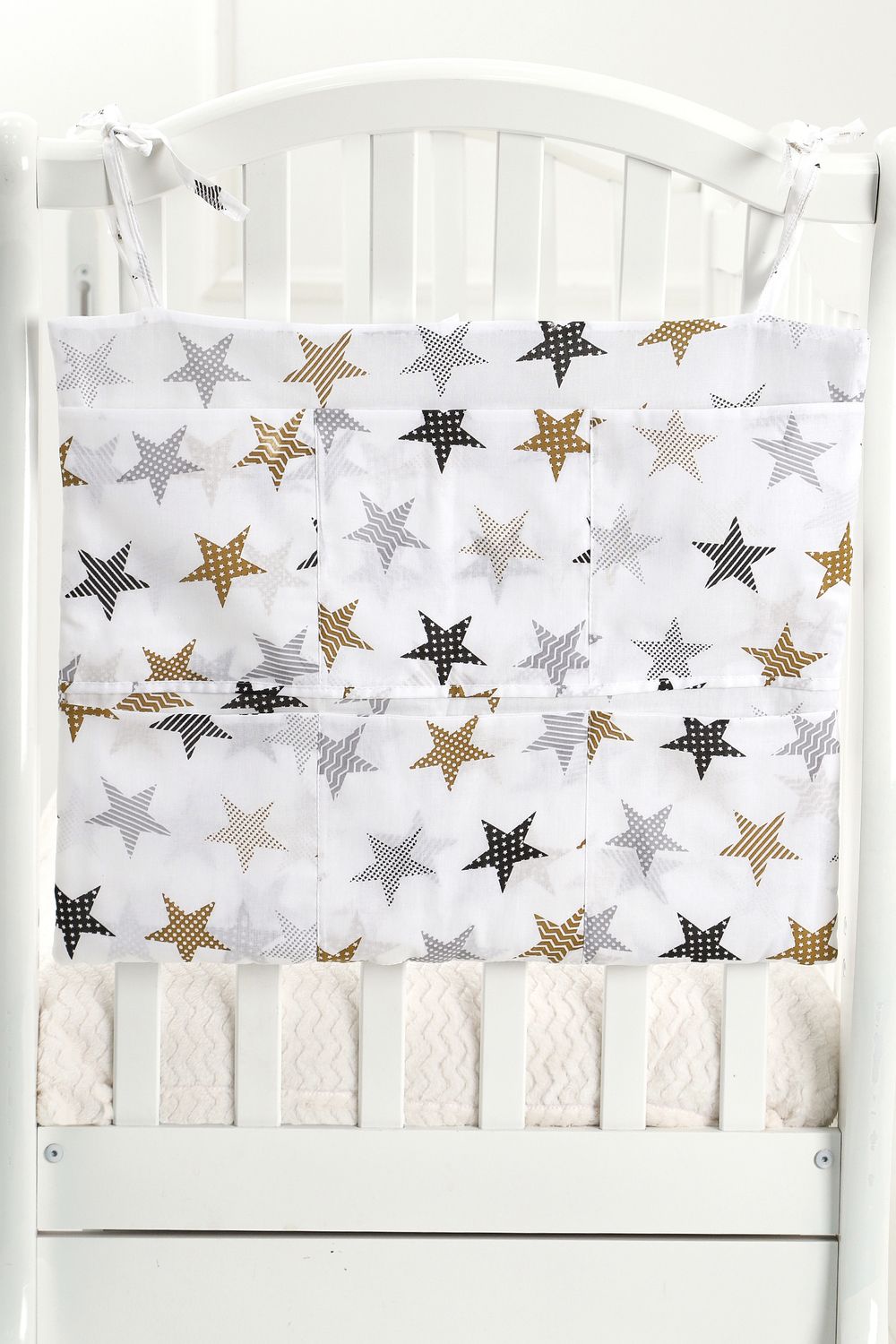 Органайзер на детскую кроватку арт. ККР/пэчворг-кофе