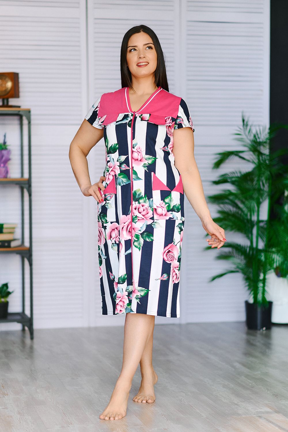 Халат 39015 - малина