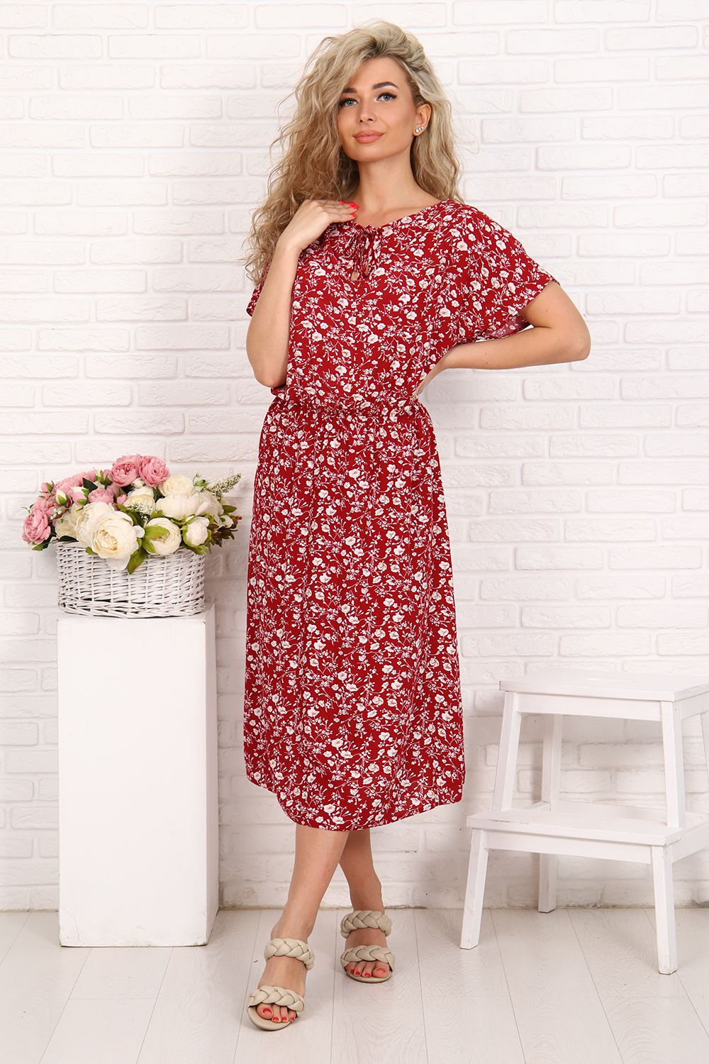 Платье 20649 - красный