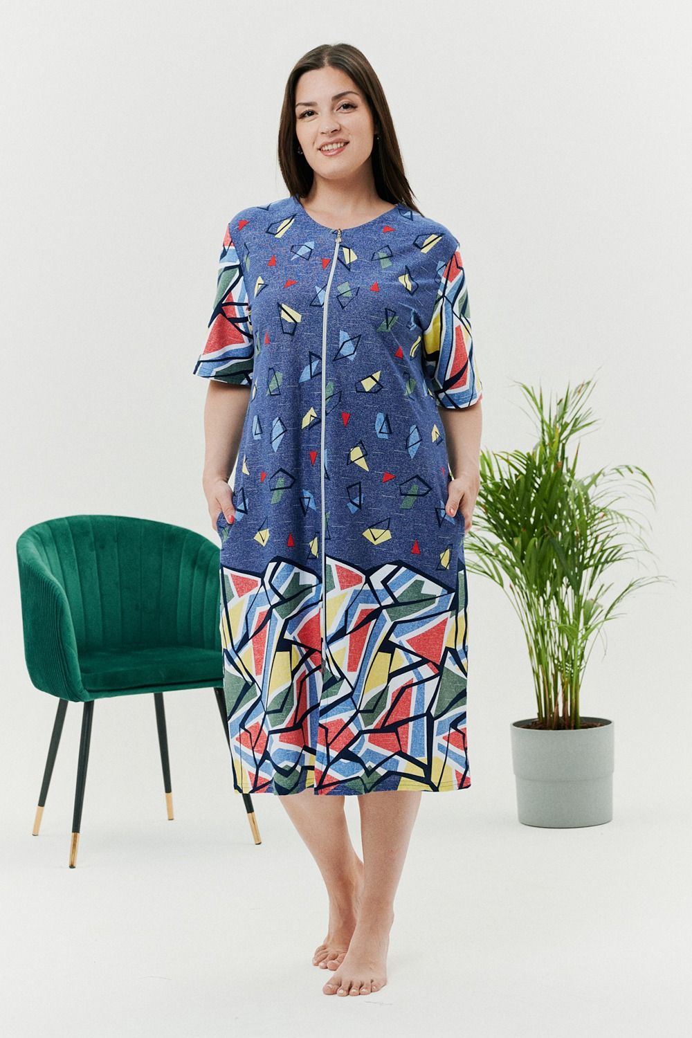 Халат 68005 - джинс