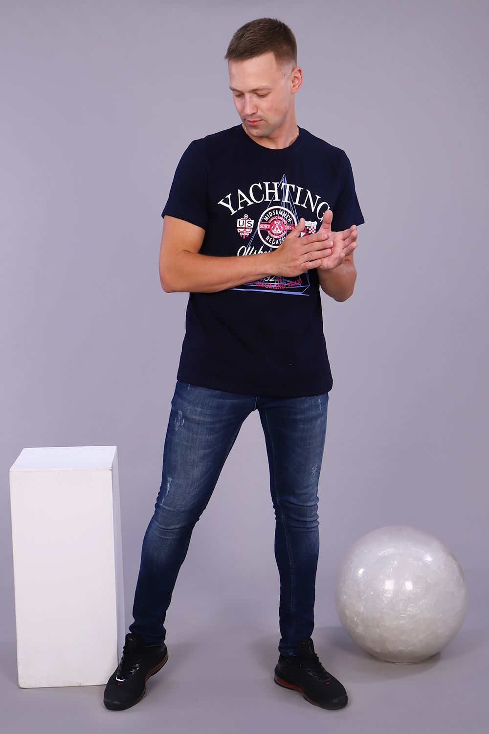 Футболка 70011 - темно-синий