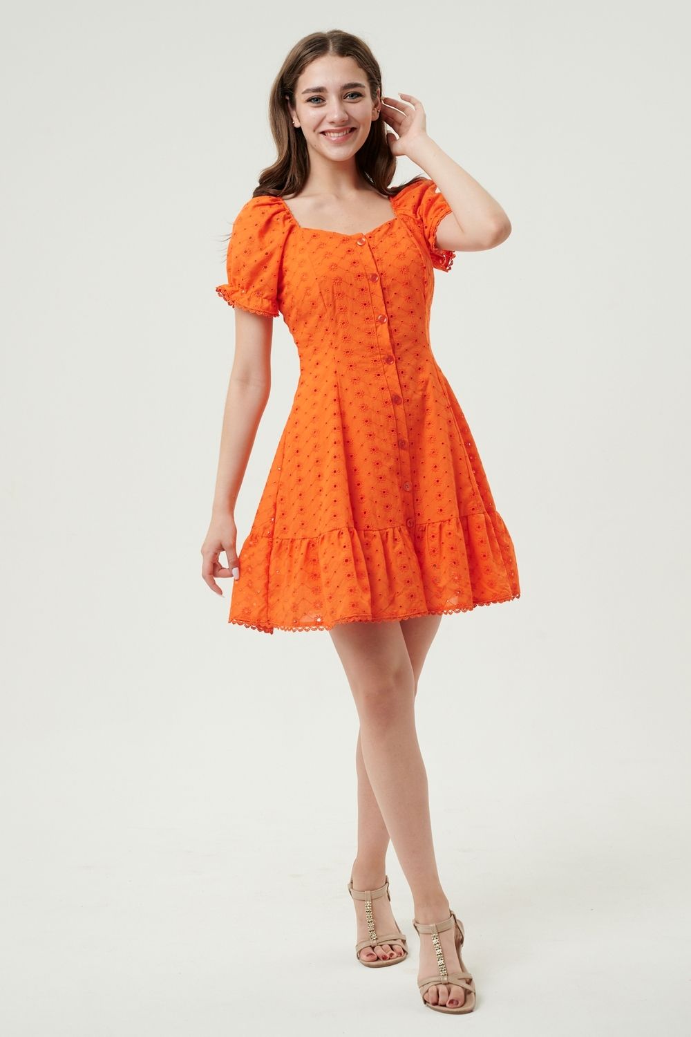 Платье 7335 - оранжевый