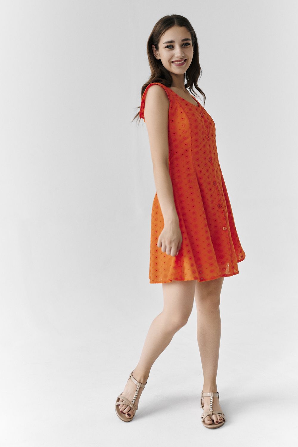 Сарафан 8273 - оранжевый