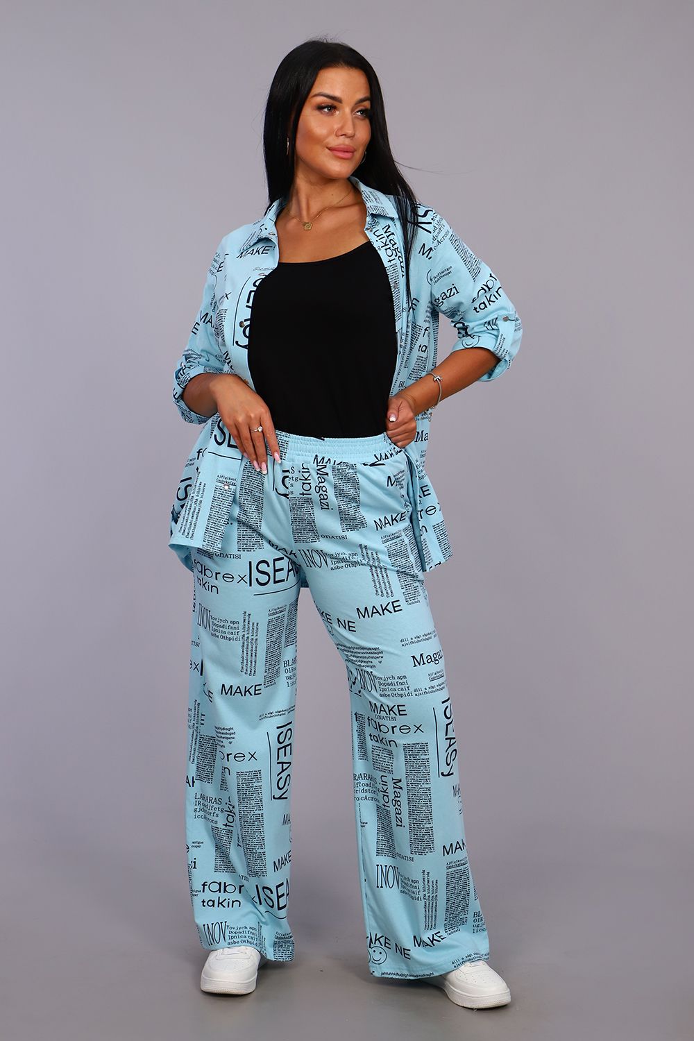 Брюки 36562 - голубой