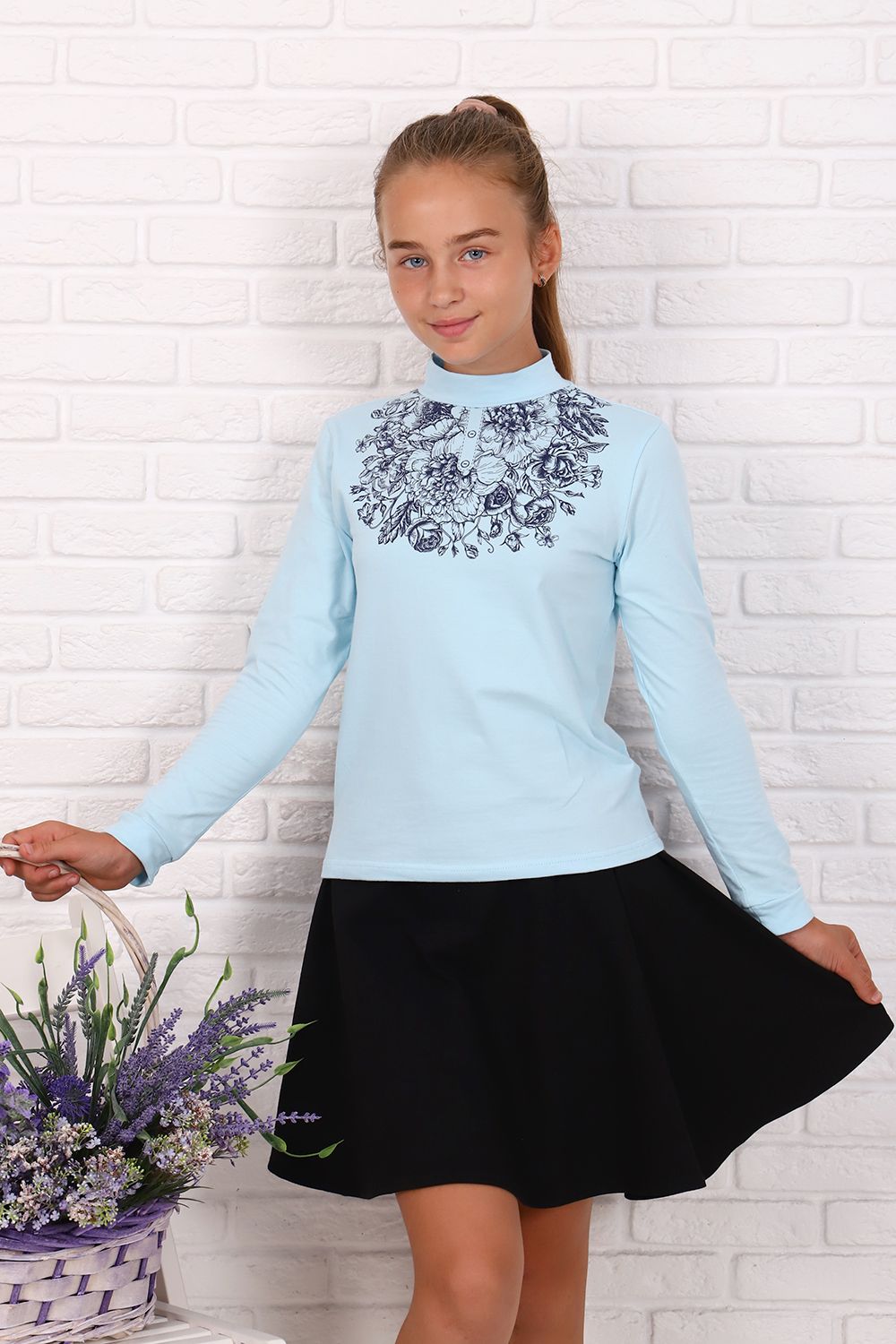 Водолазка 11596 детская - светло-голубой