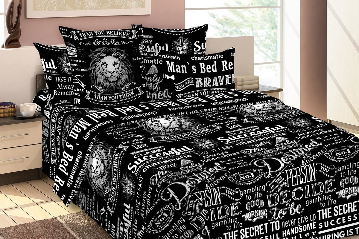 Постельное белье Джек 1, Перкаль - черный