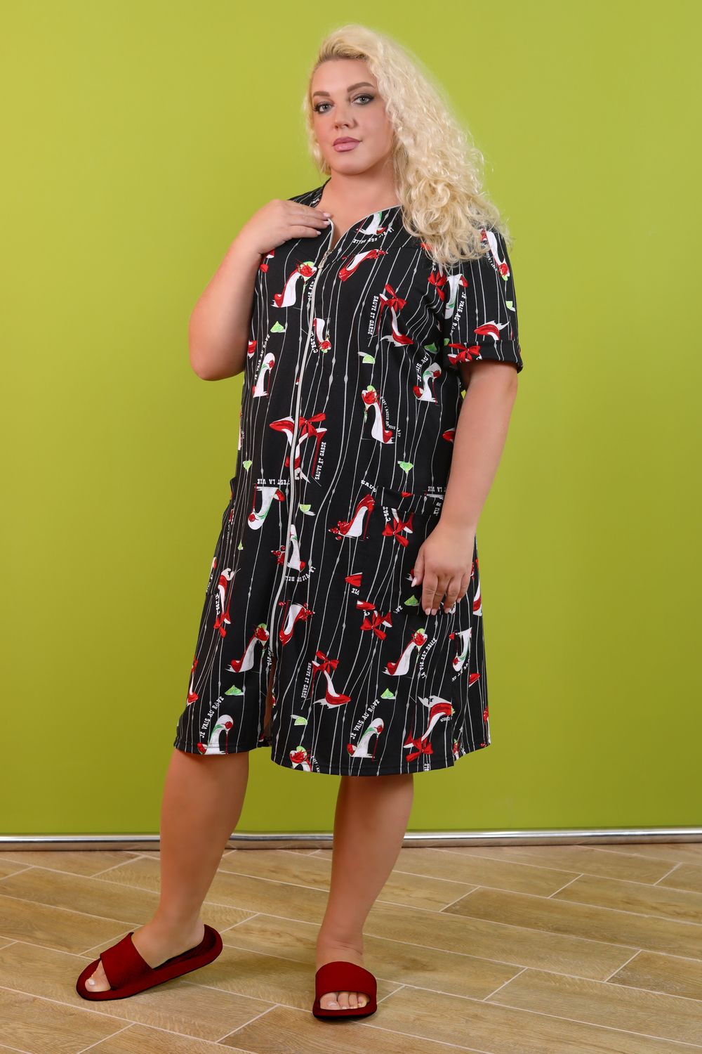 Халат 15342 - черный