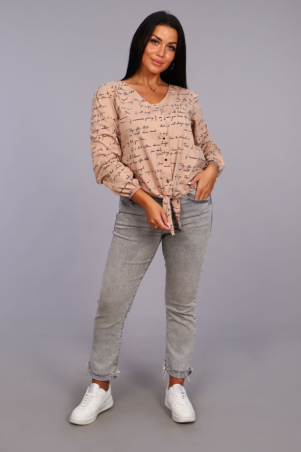 Туника 36566 - бежевый