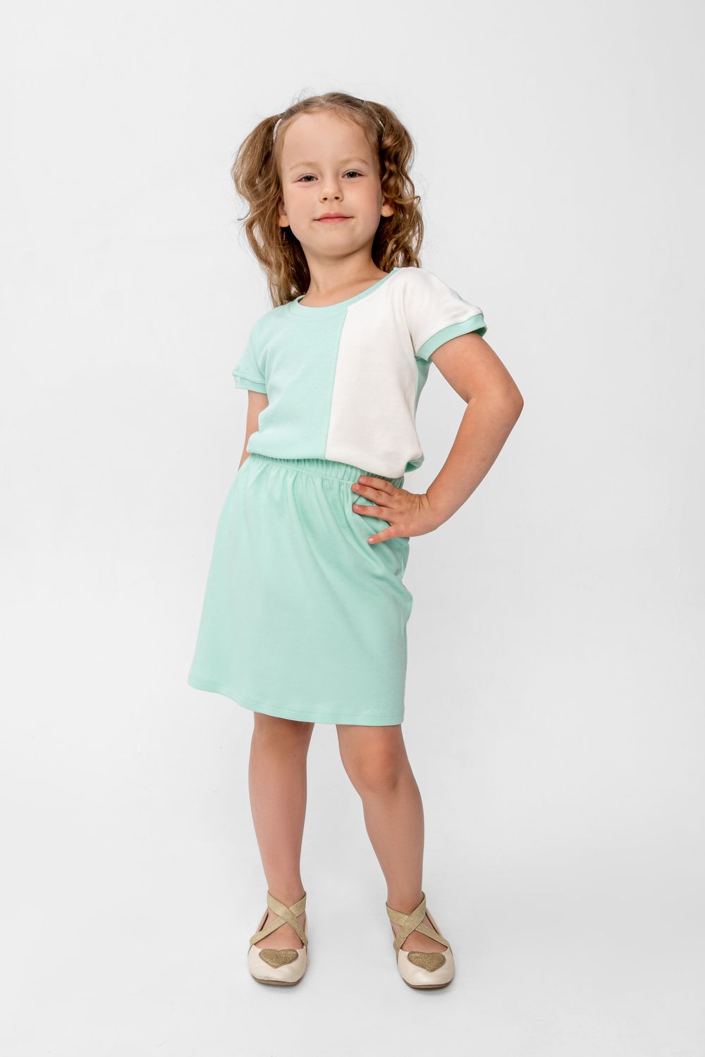 Костюм Элис Мятный/молочный - мятный/молочный