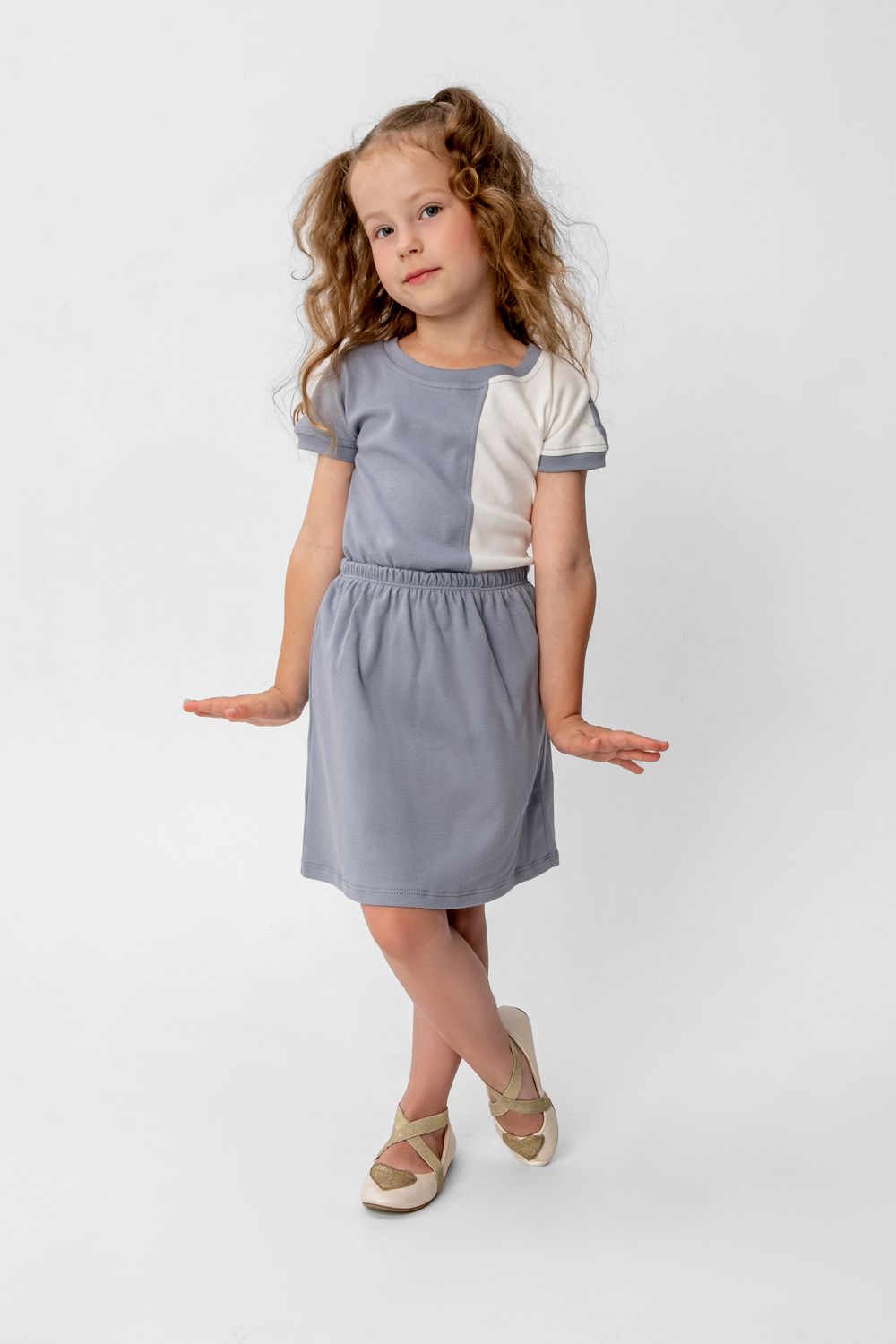 Костюм Элис Серый/молочный - серый/молочный