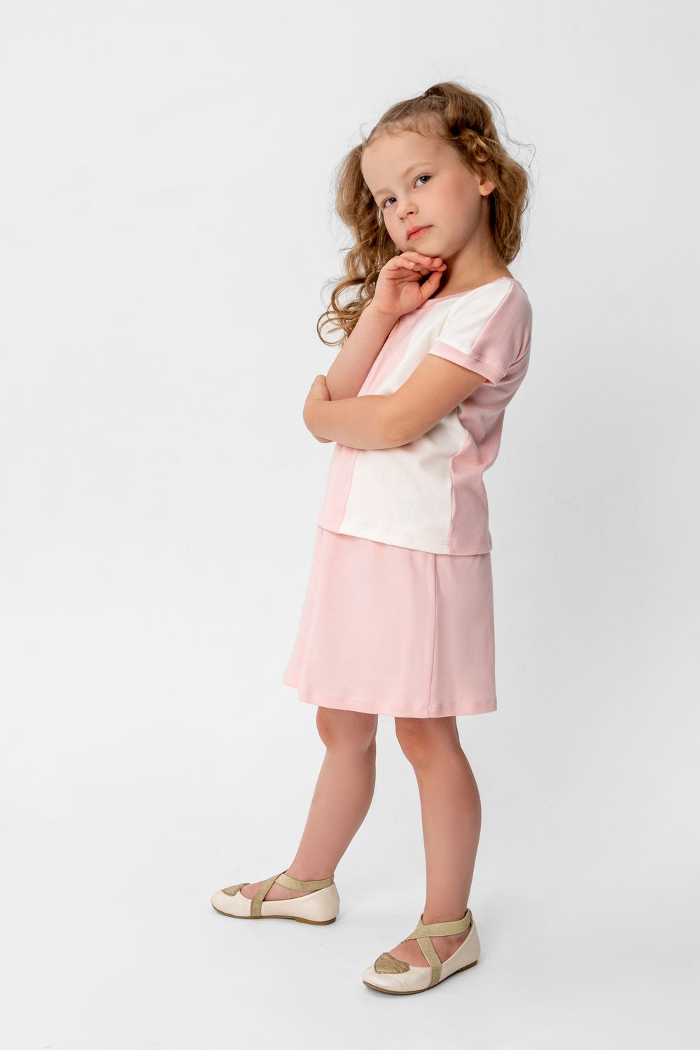 Костюм Элис розовый/молочный - розовый/молочный