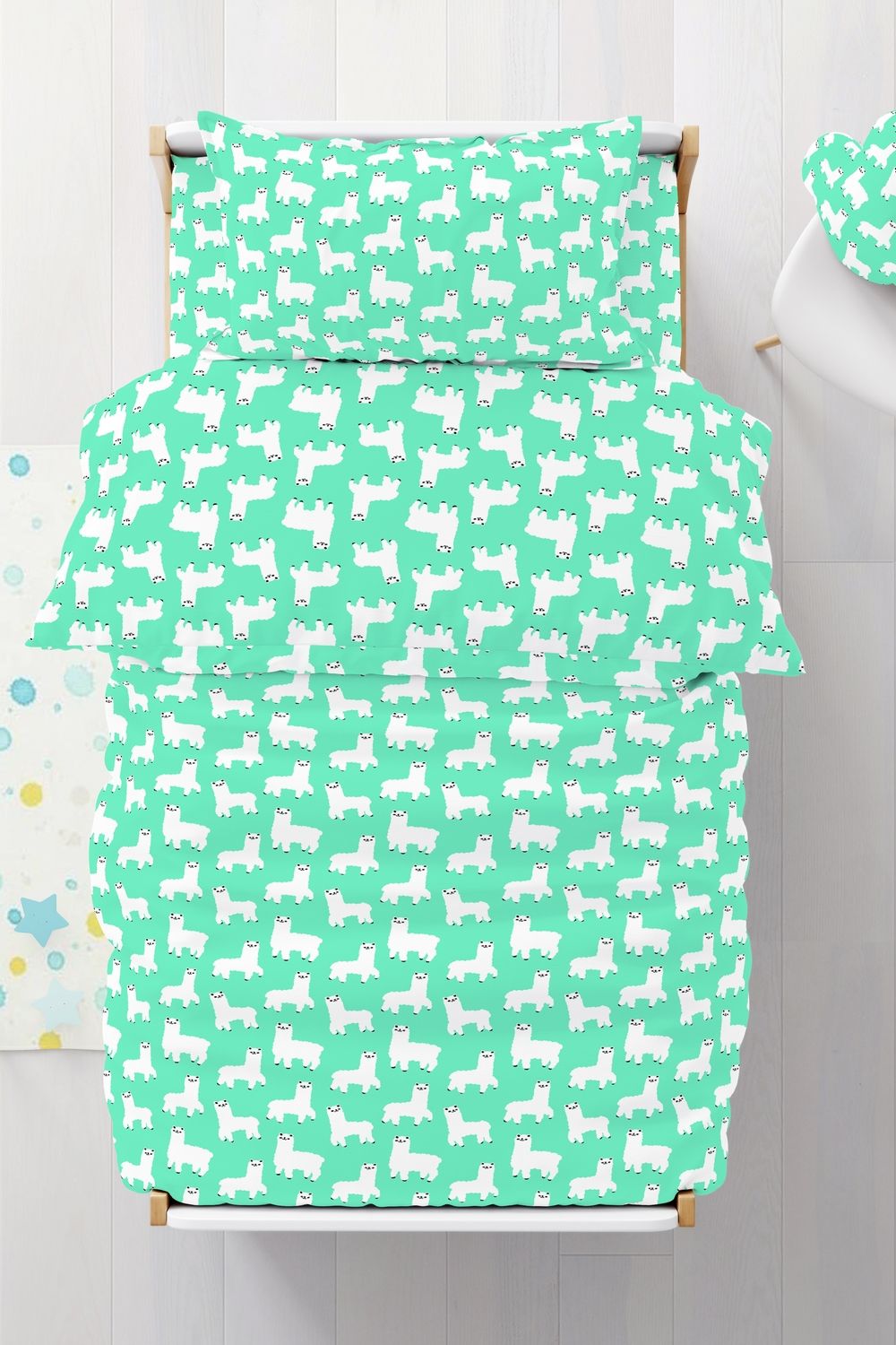 КПБ Лама бязь 1,5 сп. - бирюза