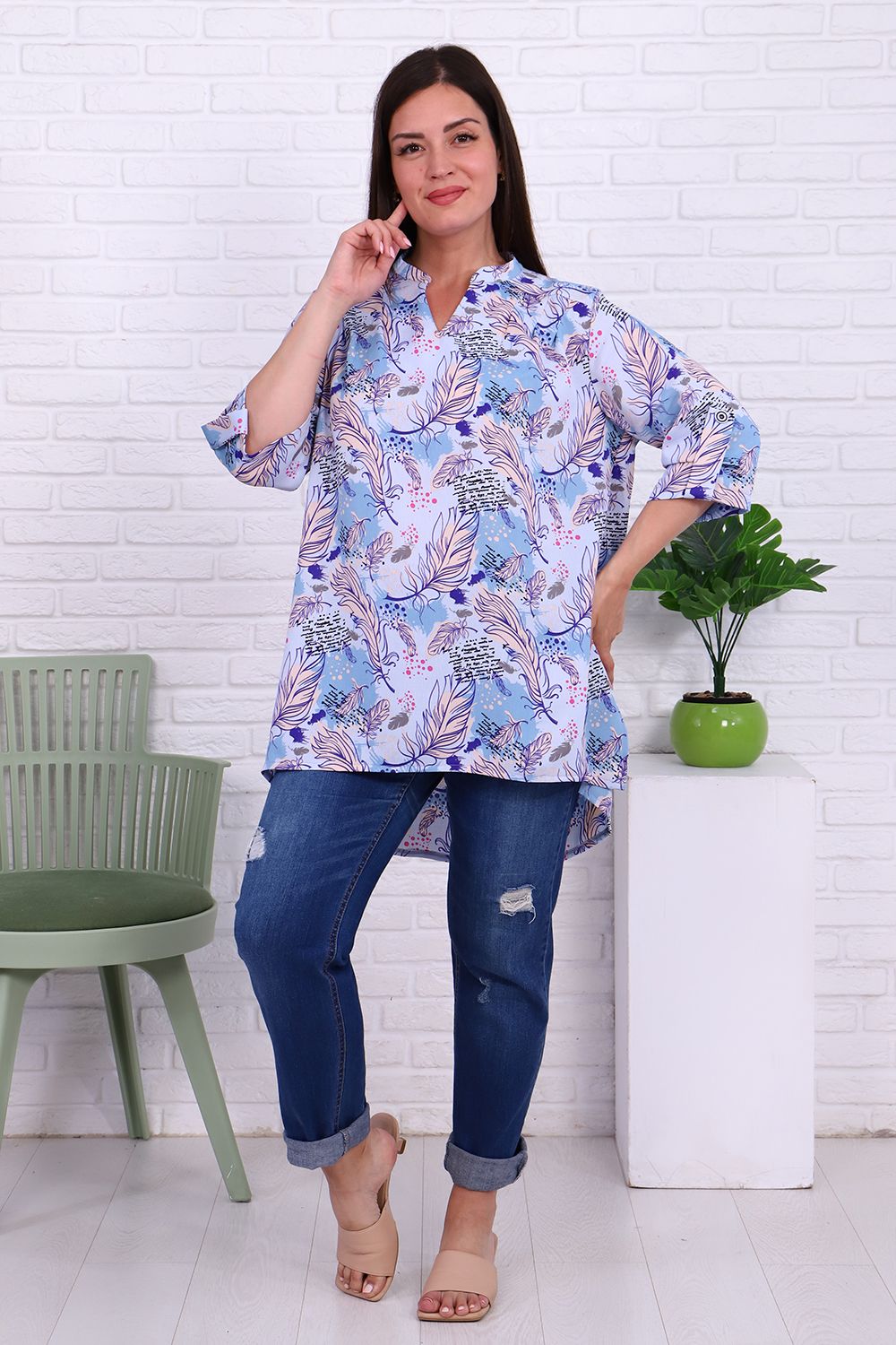 Туника 52187 - голубой