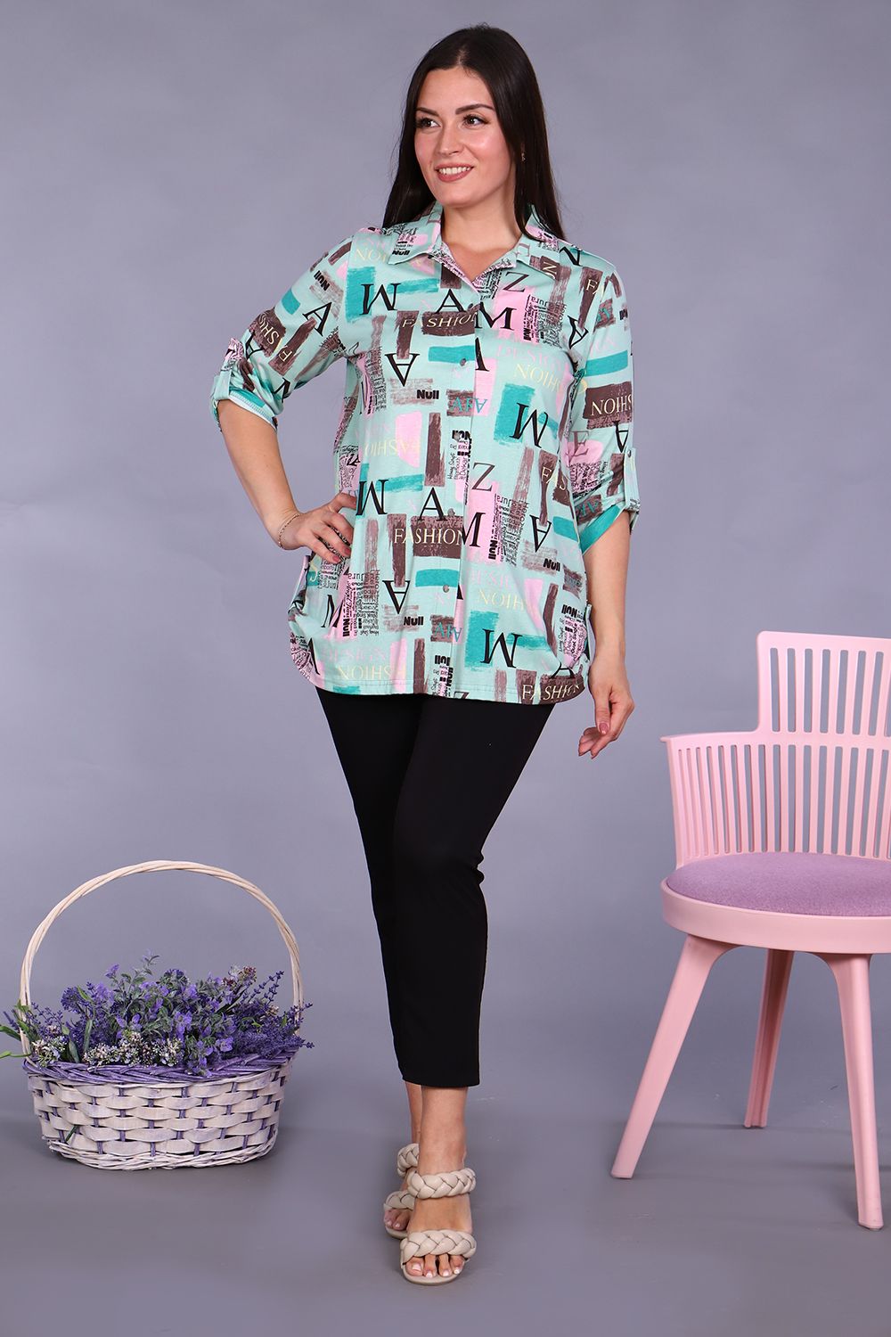 Туника 36568 - зеленый