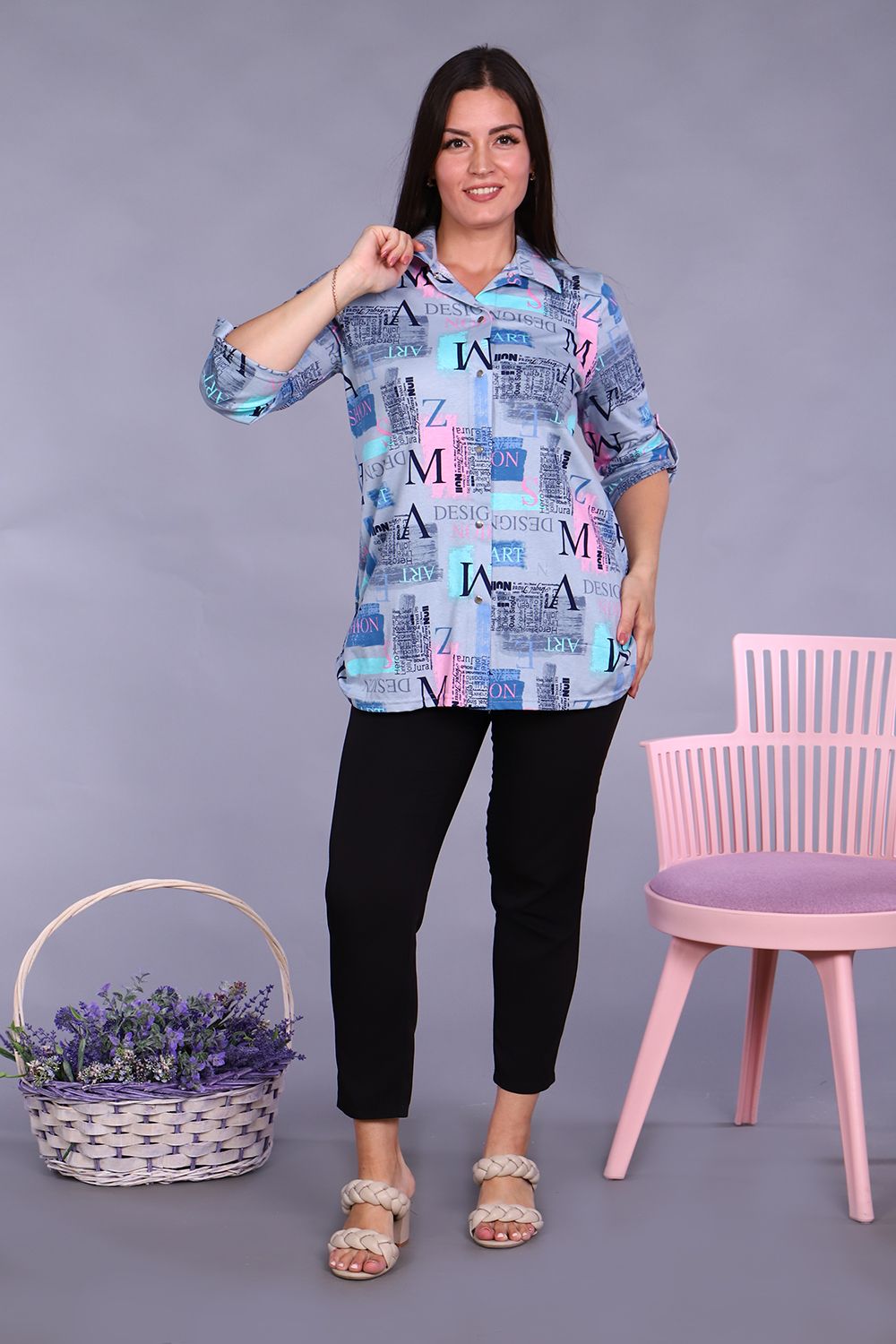 Туника 36568 - серый