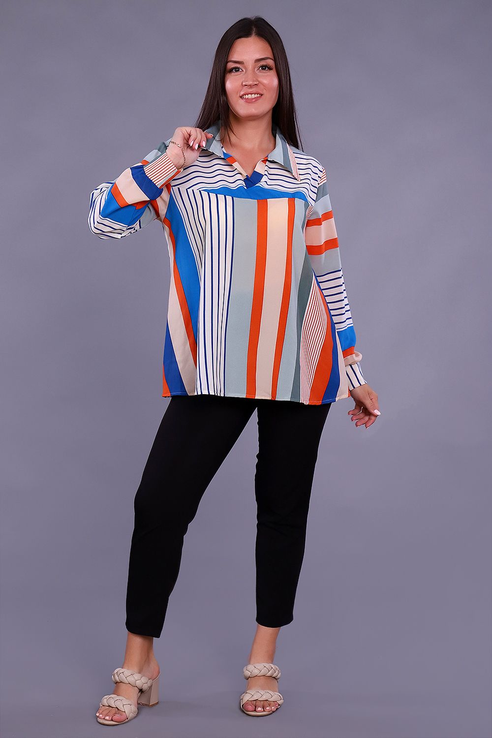 Туника 52196 - синяя полоса