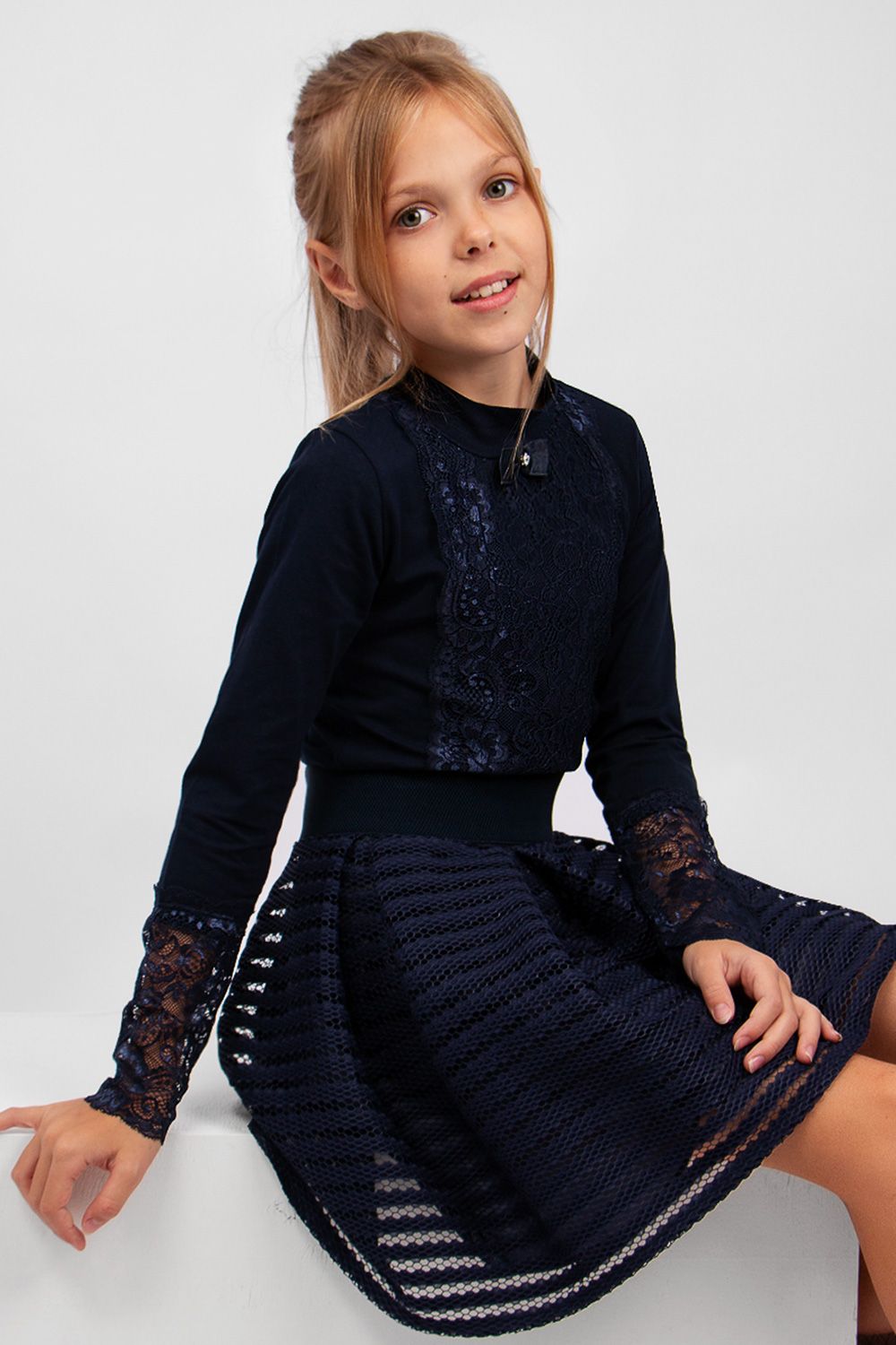 Блузка для девочки SP62995 - темно-синий