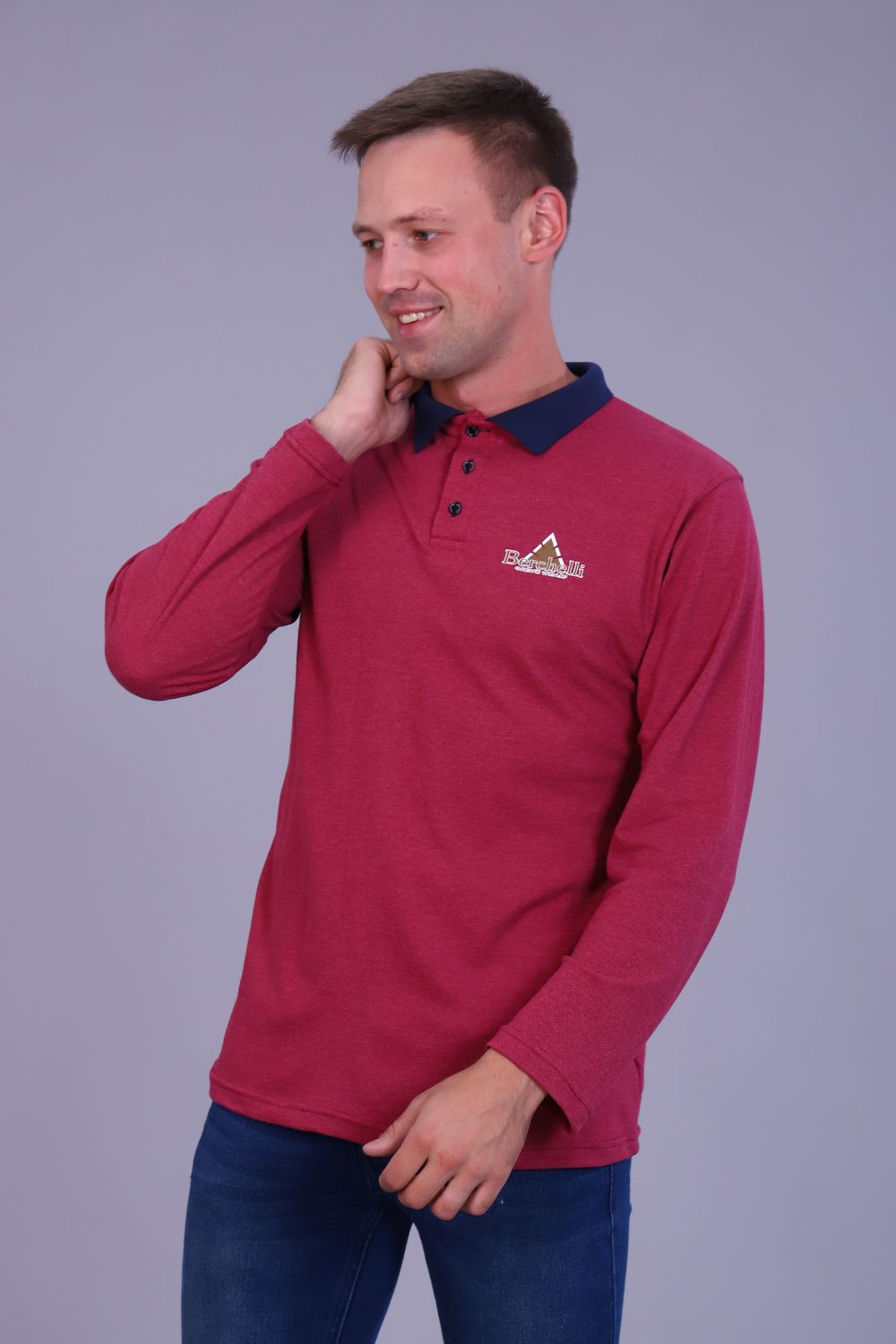 Футболка поло 6796 - бордо