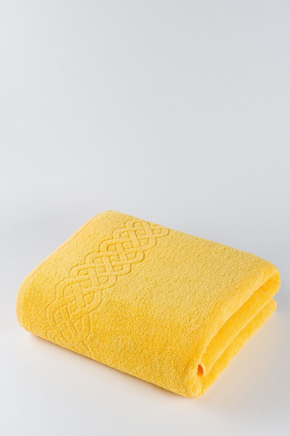 Полотенце махровое Plait - желтый