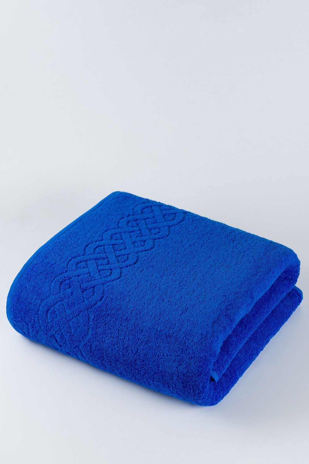 Полотенце махровое Plait - синий
