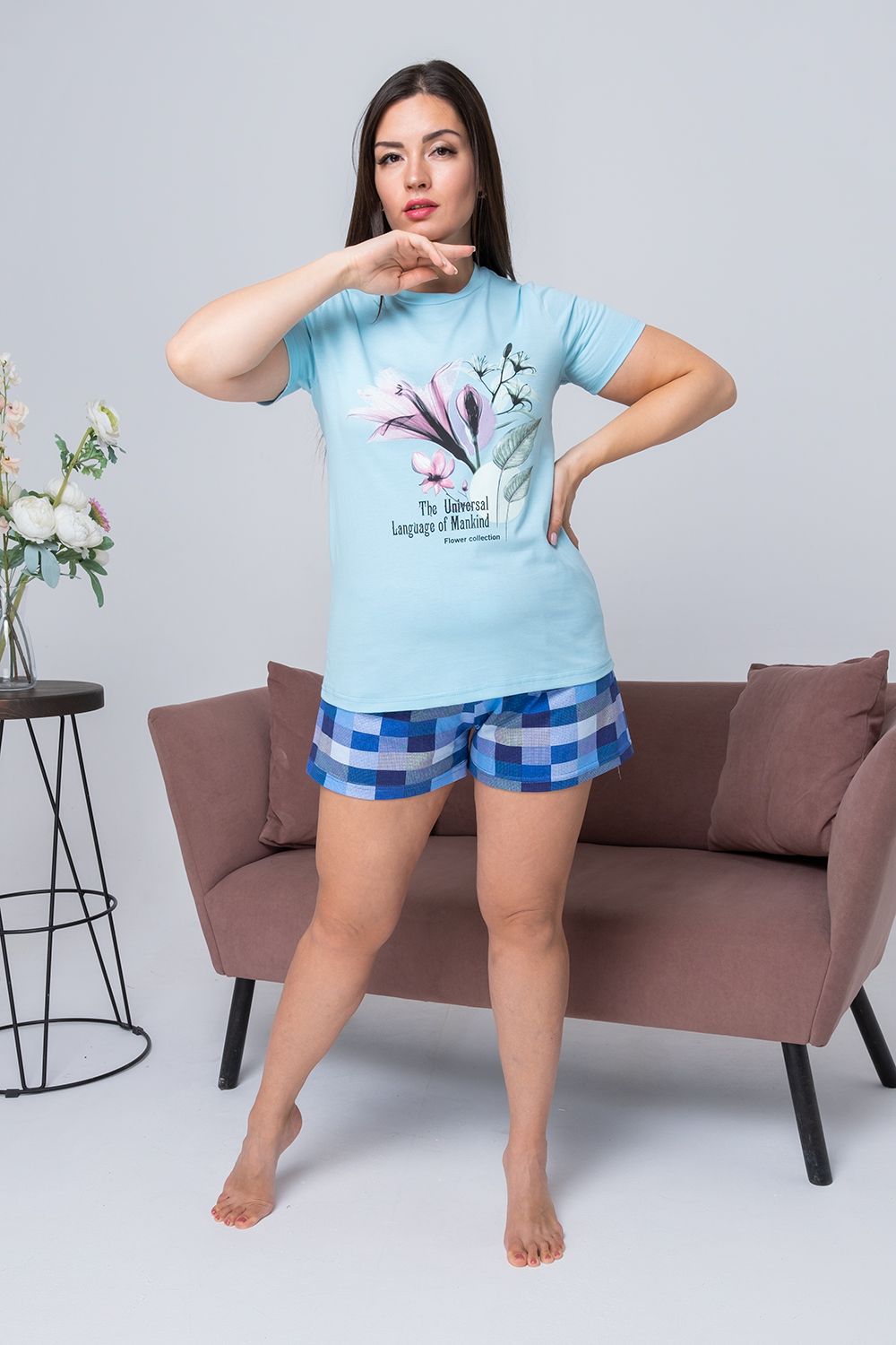 Пижама 6762 - голубой